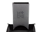 Fold Up Leather Dice Tower: Black | Card Merchant Takapuna