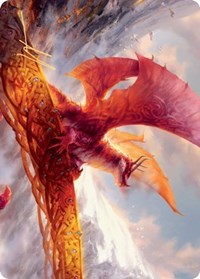 Goldspan Dragon Art Card (Gold-Stamped Signature) [Kaldheim Art Series] | Card Merchant Takapuna