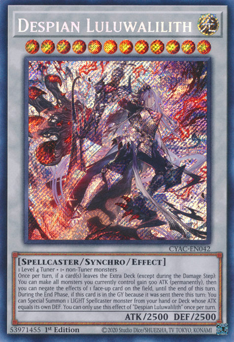Despian Luluwalilith [CYAC-EN042] Secret Rare | Card Merchant Takapuna