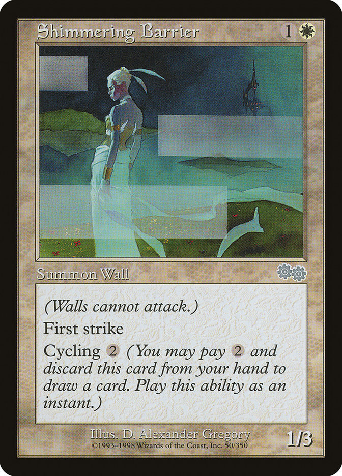 Shimmering Barrier [Urza's Saga] | Card Merchant Takapuna