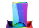 Fold Up Velvet Dice Tower: Watercolor Rainbow | Card Merchant Takapuna