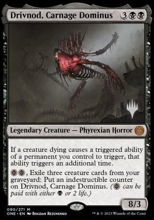 Drivnod, Carnage Dominus (Promo Pack) [Phyrexia: All Will Be One Promos] | Card Merchant Takapuna
