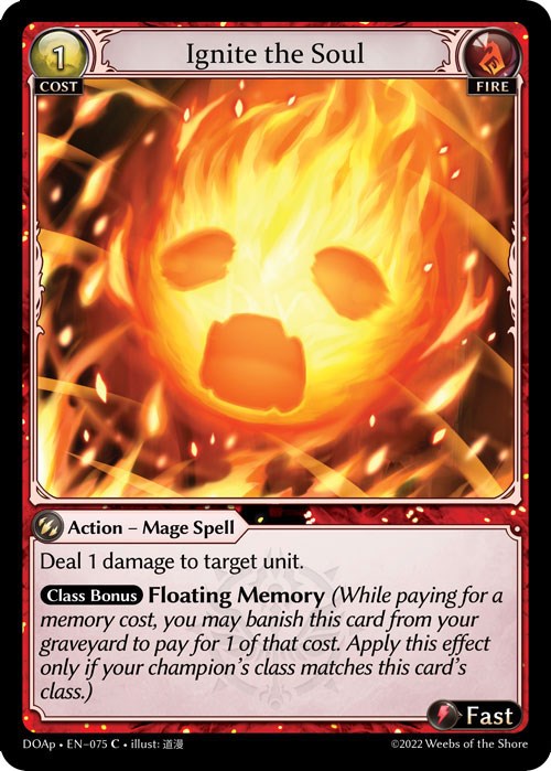Ignite the Soul (075) [Dawn of Ashes: Prelude] | Card Merchant Takapuna