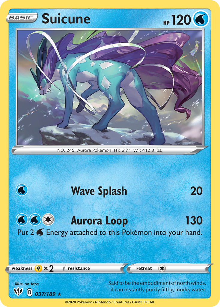 Suicune (037/189) [Sword & Shield: Darkness Ablaze] | Card Merchant Takapuna