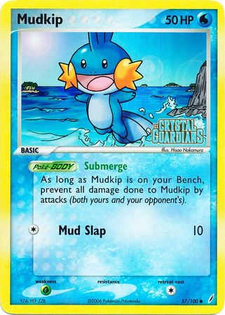 Mudkip (57/100) (Stamped) [EX: Crystal Guardians] | Card Merchant Takapuna