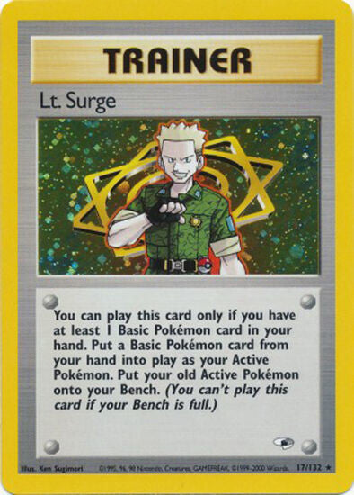 Lt. Surge (17/132) [Gym Heroes Unlimited] | Card Merchant Takapuna