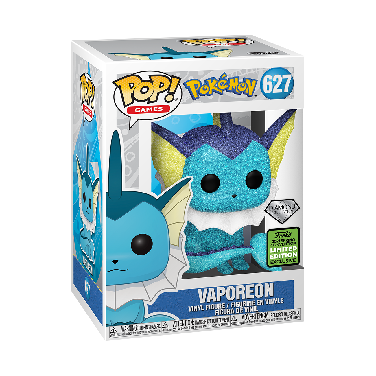 Pokemon - Vaporeon (Diamond) Pop! 627 EC21 | Card Merchant Takapuna