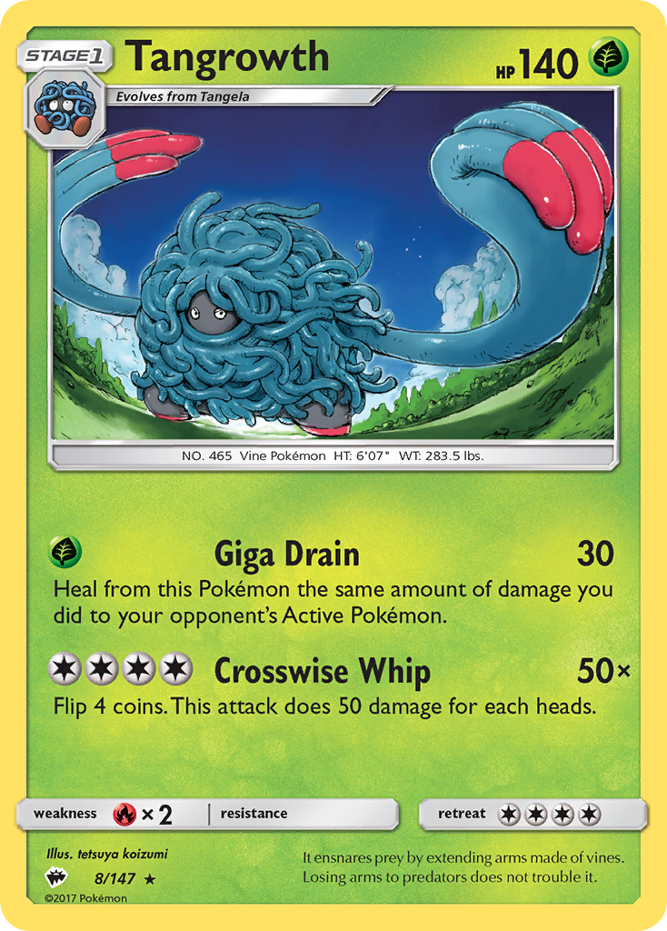 Tangrowth (8/147) [Sun & Moon: Burning Shadows] | Card Merchant Takapuna