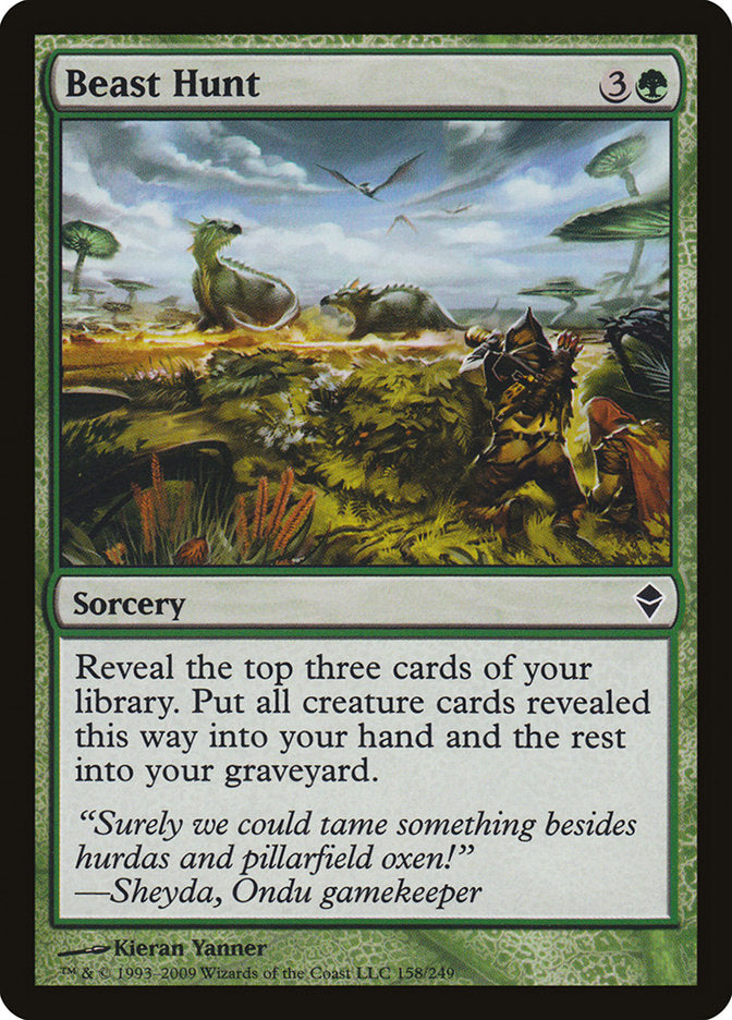Beast Hunt [Zendikar] | Card Merchant Takapuna
