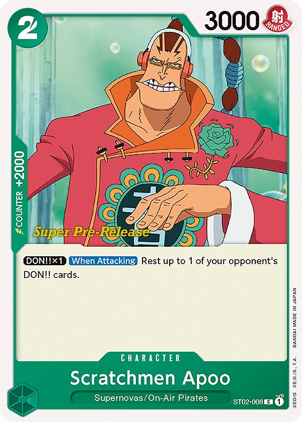 Scratchmen Apoo [Super Pre-Release Starter Deck: Worst Generation] | Card Merchant Takapuna