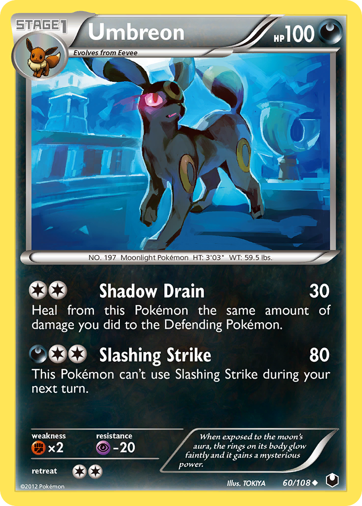 Umbreon (60/108) [Black & White: Dark Explorers] | Card Merchant Takapuna