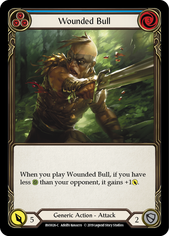 Wounded Bull (Blue) [BVO026-C] (Bravo Hero Deck)  1st Edition Normal | Card Merchant Takapuna