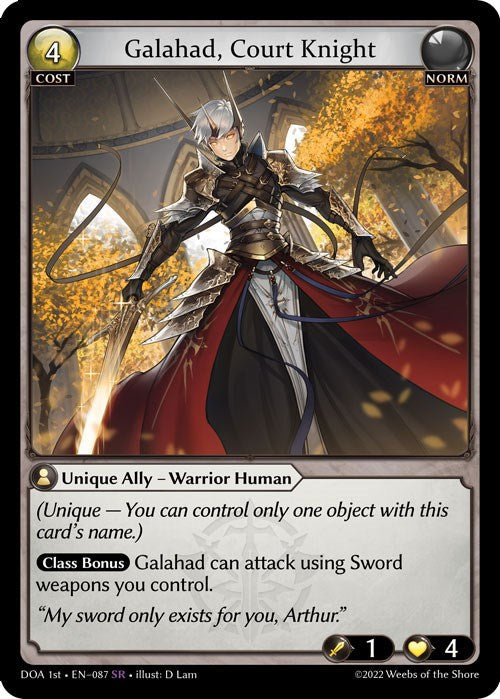 Galahad, Court Knight (087) [Dawn of Ashes: 1st Edition] | Card Merchant Takapuna
