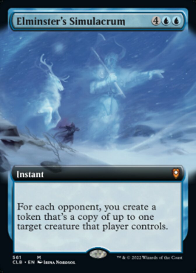 Elminster's Simulacrum (Extended Art) [Commander Legends: Battle for Baldur's Gate] | Card Merchant Takapuna