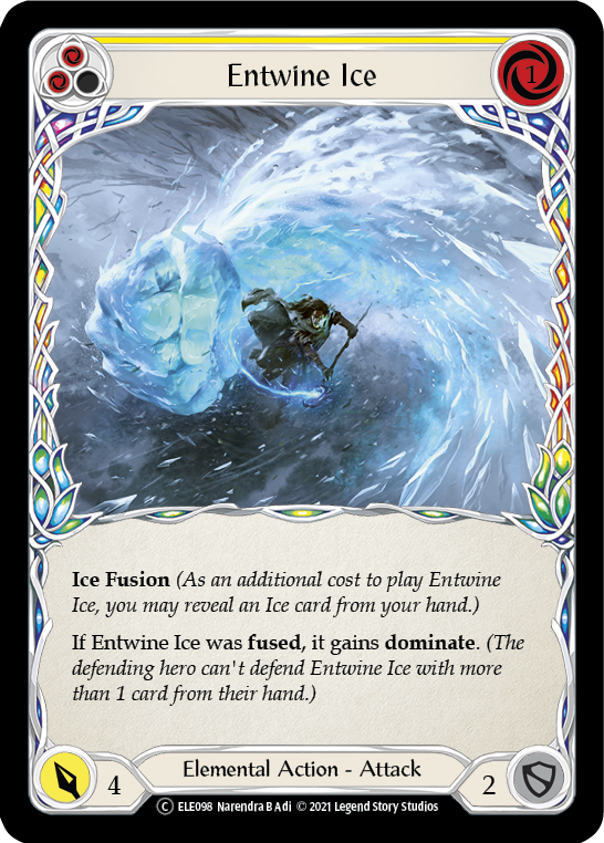 Entwine Ice (Yellow) [U-ELE098] (Tales of Aria Unlimited)  Unlimited Normal | Card Merchant Takapuna