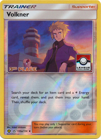 Volkner (135a/156) (League Challenge 3rd Place) [Sun & Moon: Ultra Prism] | Card Merchant Takapuna