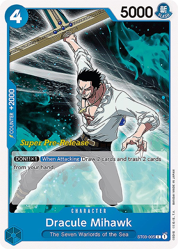 Dracule Mihawk [Super Pre-Release Starter Deck: The Seven Warlords of the Sea] | Card Merchant Takapuna