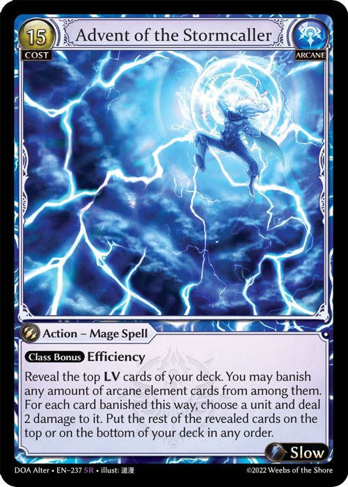 Advent of the Stormcaller (237) [Dawn of Ashes: Alter Edition] | Card Merchant Takapuna