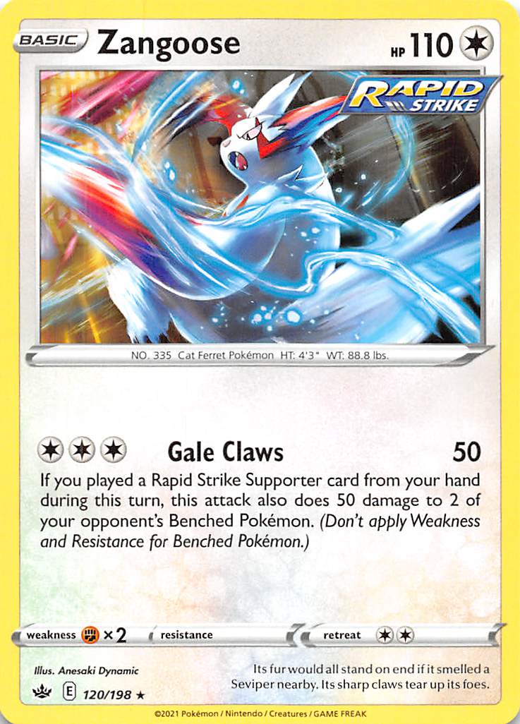 Zangoose (120/198) [Sword & Shield: Chilling Reign] | Card Merchant Takapuna