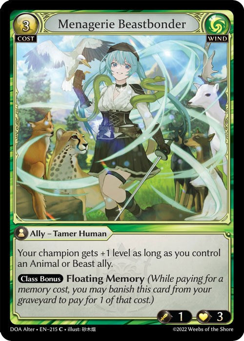 Menagerie Beastbonder (215) [Dawn of Ashes: Alter Edition] | Card Merchant Takapuna