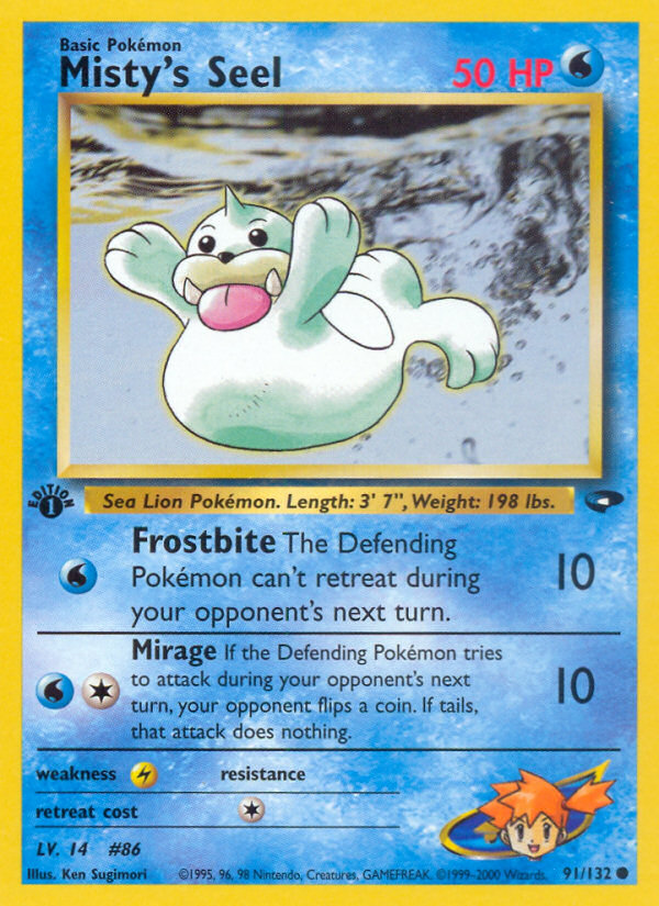 Misty's Seel (91/132) [Gym Challenge 1st Edition] | Card Merchant Takapuna
