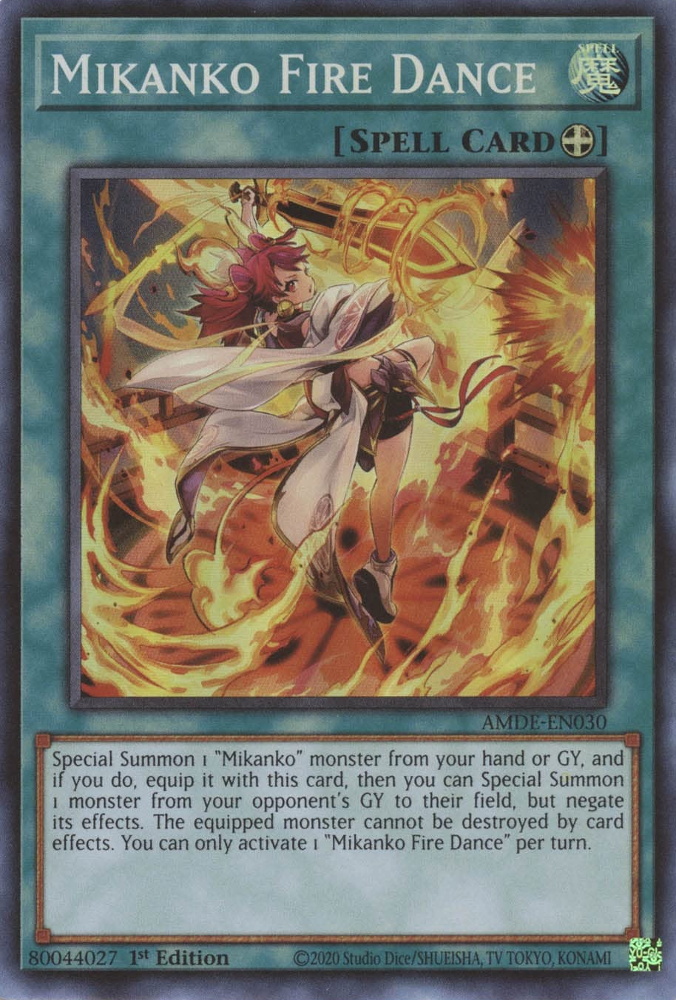 Mikanko Fire Dance [AMDE-EN030] Super Rare | Card Merchant Takapuna