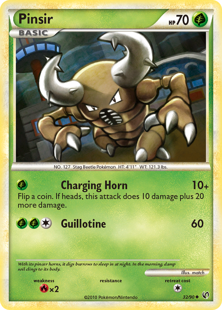 Pinsir (32/90) [HeartGold & SoulSilver: Undaunted] | Card Merchant Takapuna