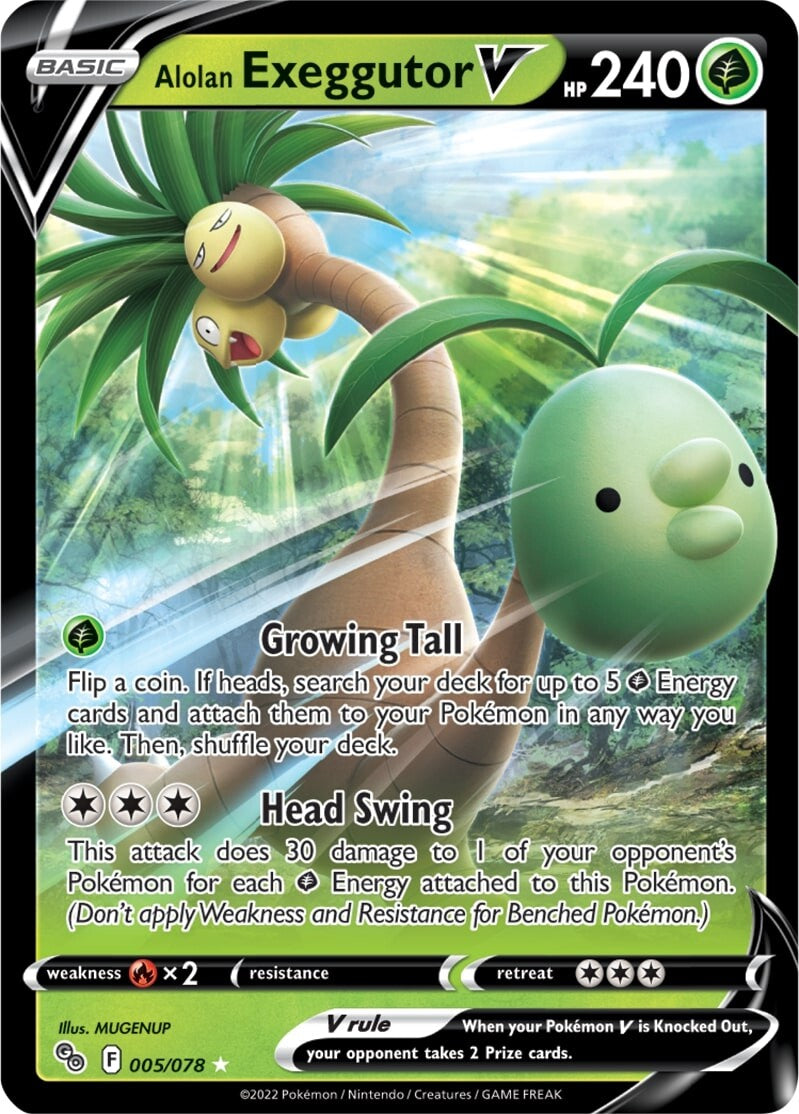 Alolan Exeggutor V (005/078) [Pokémon GO] | Card Merchant Takapuna