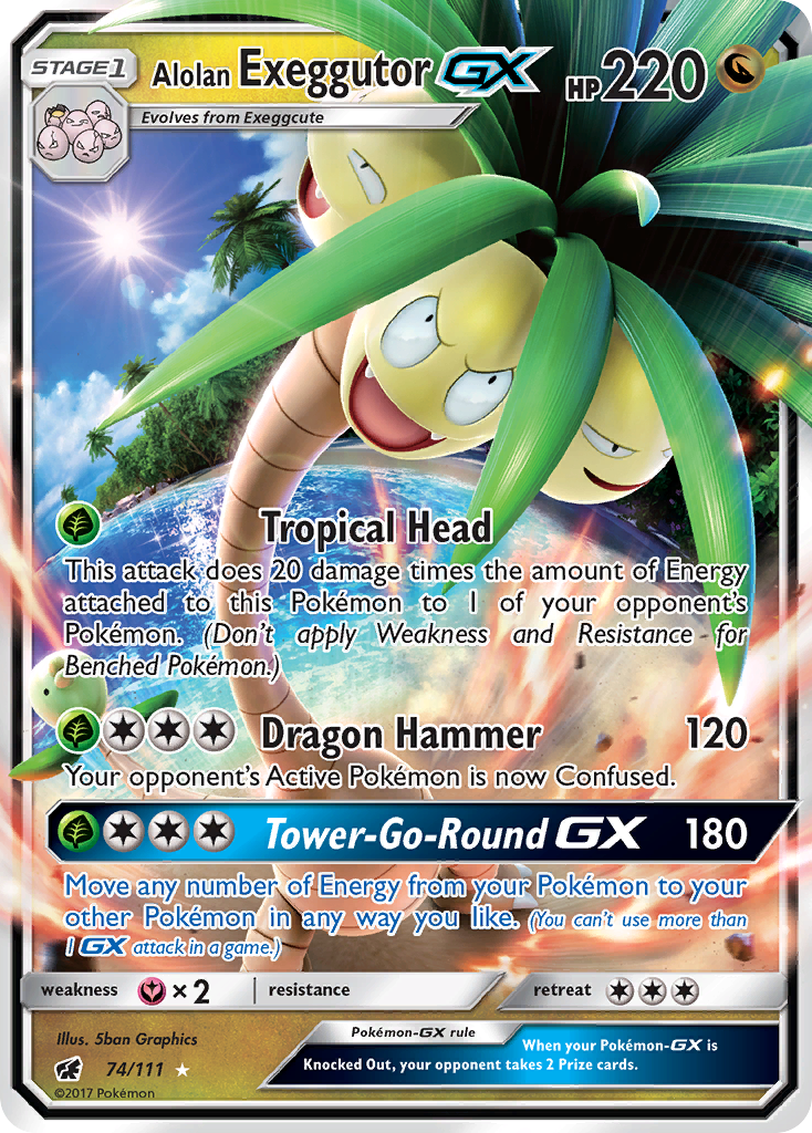 Alolan Exeggutor GX (74/111) [Sun & Moon: Crimson Invasion] | Card Merchant Takapuna