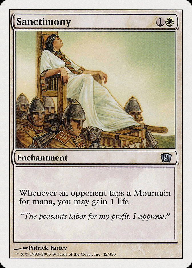 Sanctimony [Eighth Edition] | Card Merchant Takapuna