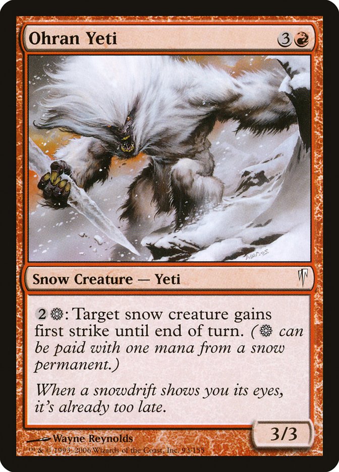 Ohran Yeti [Coldsnap] | Card Merchant Takapuna
