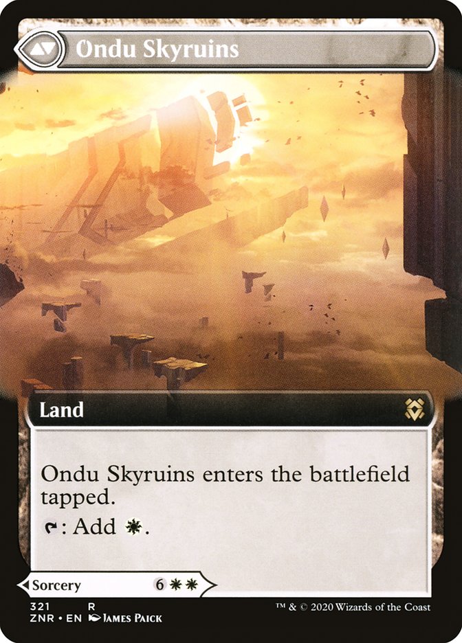 Ondu Inversion // Ondu Skyruins (Extended Art) [Zendikar Rising] | Card Merchant Takapuna
