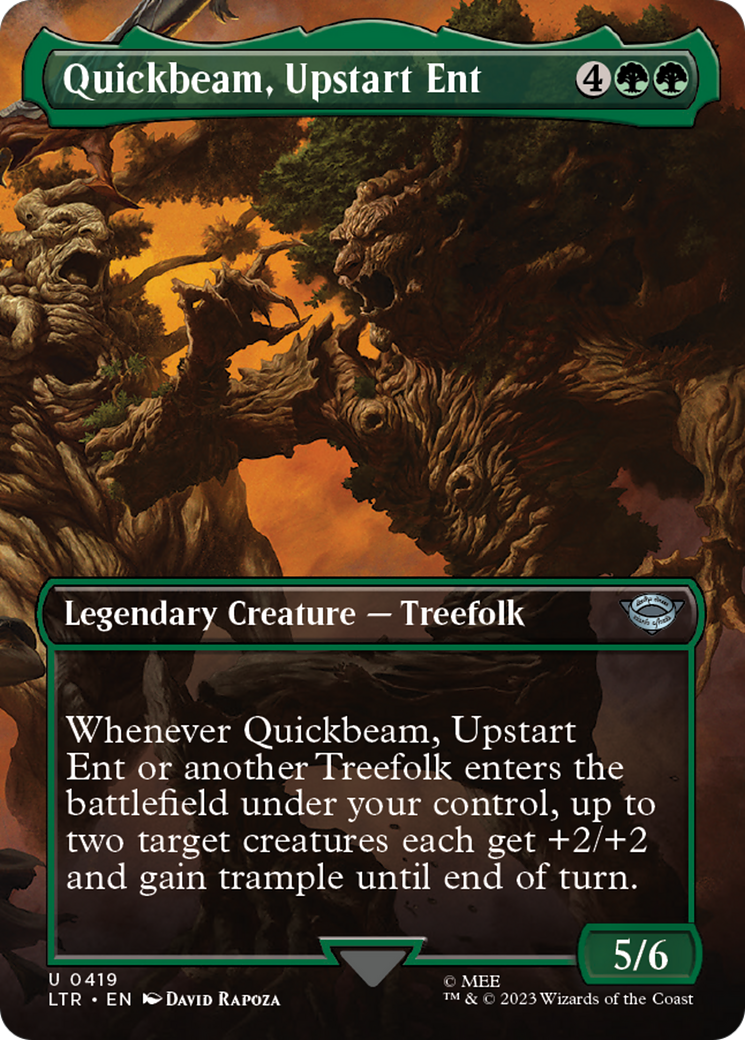Quickbeam, Upstart Ent (Borderless Alternate Art) [The Lord of the Rings: Tales of Middle-Earth] | Card Merchant Takapuna