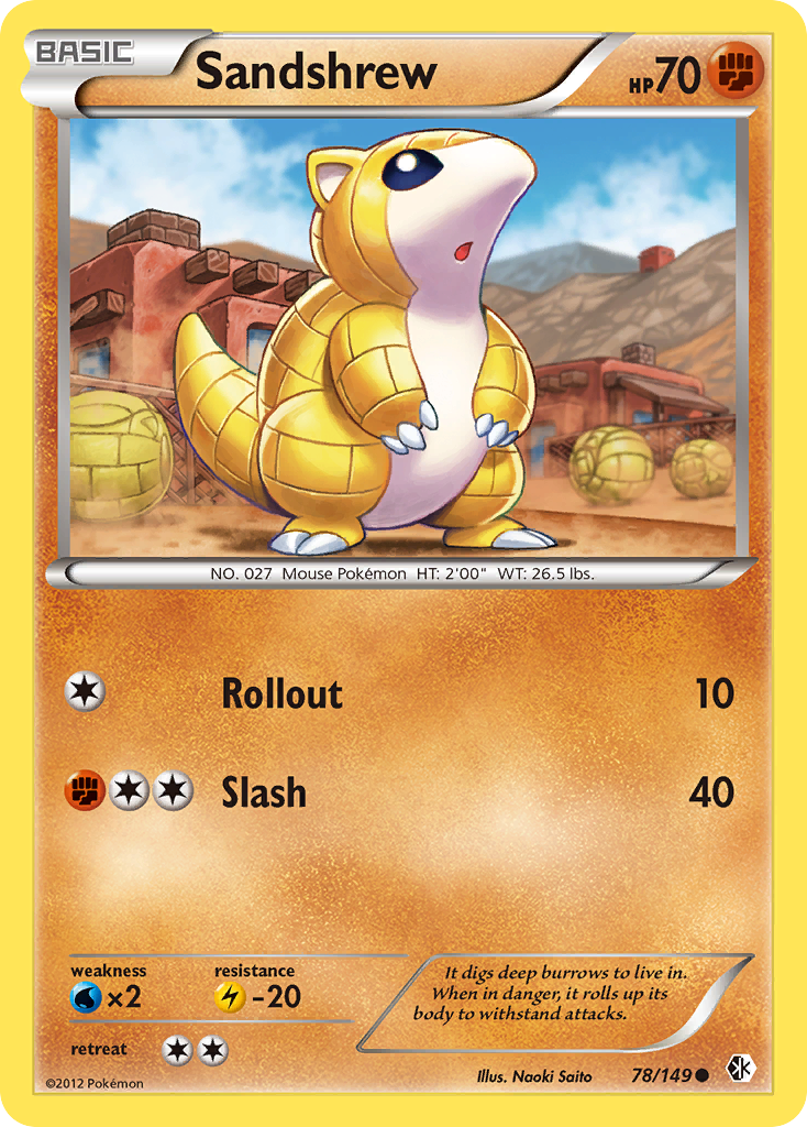 Sandshrew (78/149) [Black & White: Boundaries Crossed] | Card Merchant Takapuna