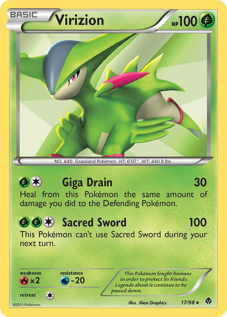 Virizion (17/98) [Black & White: Emerging Powers] | Card Merchant Takapuna