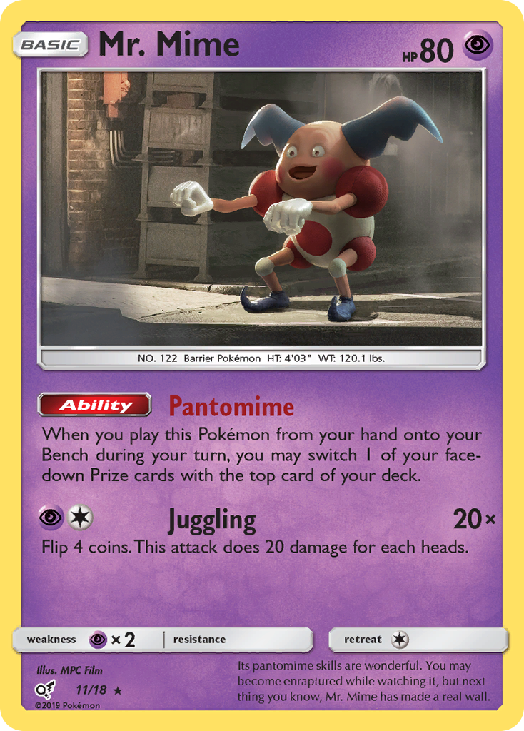 Mr. Mime (11/18) [Sun & Moon: Detective Pikachu] | Card Merchant Takapuna