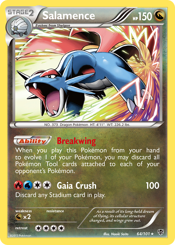 Salamence (64/101) [Black & White: Plasma Blast] | Card Merchant Takapuna