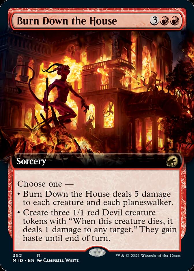 Burn Down the House (Extended Art) [Innistrad: Midnight Hunt] | Card Merchant Takapuna