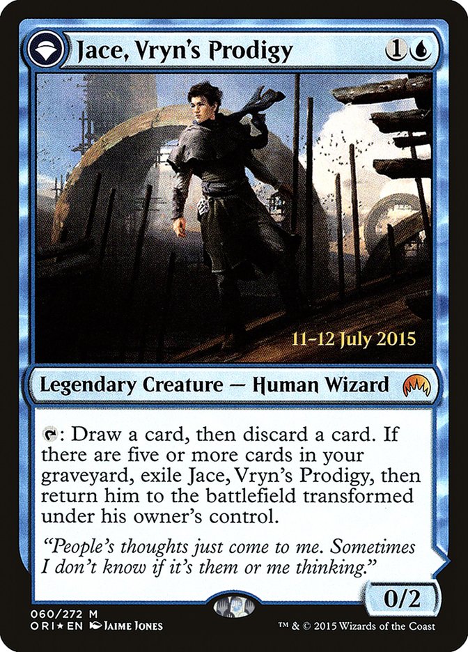 Jace, Vryn's Prodigy // Jace, Telepath Unbound [Magic Origins Prerelease Promos] | Card Merchant Takapuna