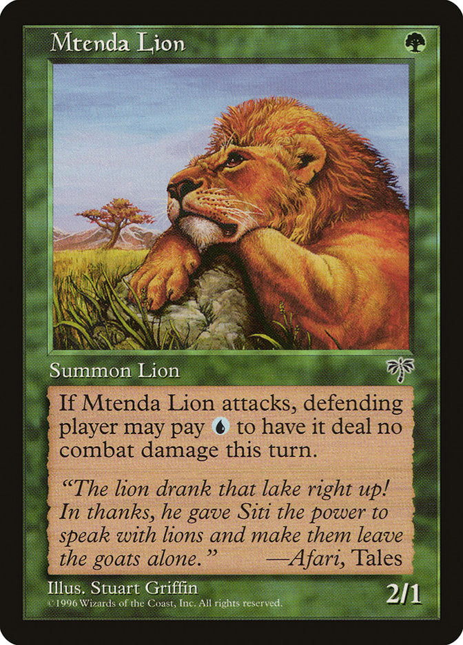 Mtenda Lion [Mirage] | Card Merchant Takapuna