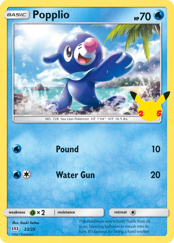 Popplio (23/25) [McDonald's 25th Anniversary] | Card Merchant Takapuna