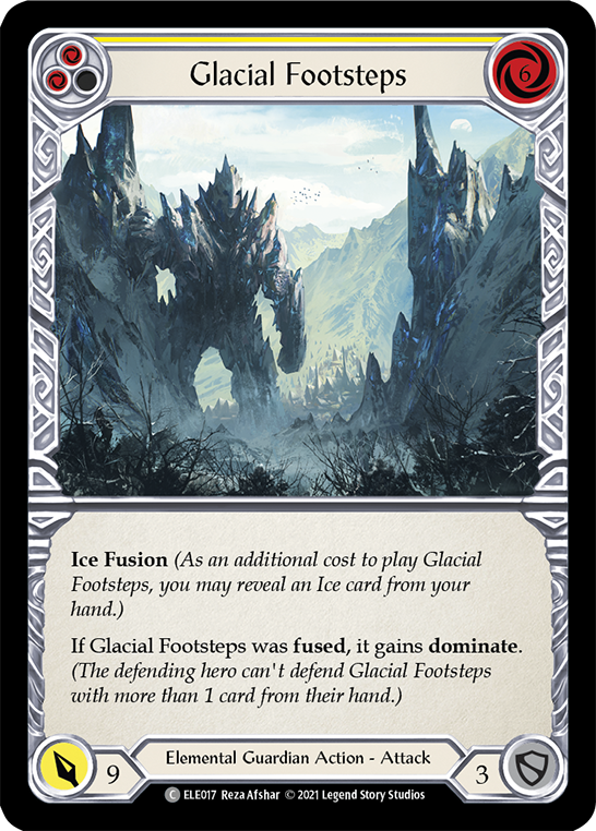 Glacial Footsteps (Yellow) [ELE017] (Tales of Aria)  1st Edition Rainbow Foil | Card Merchant Takapuna