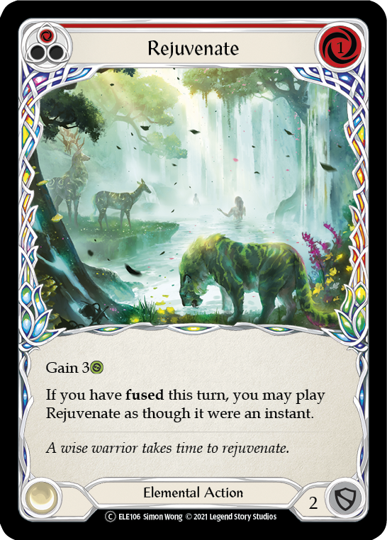 Rejuvenate (Red) [U-ELE106] (Tales of Aria Unlimited)  Unlimited Rainbow Foil | Card Merchant Takapuna