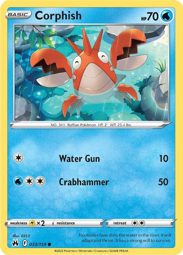 Corphish (033/159) [Sword & Shield: Crown Zenith] | Card Merchant Takapuna