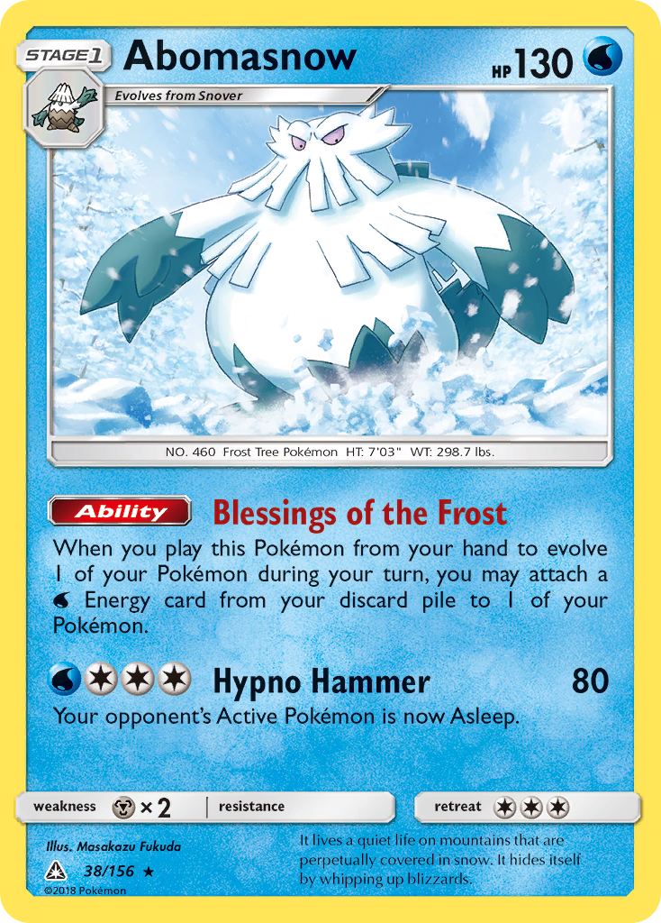 Abomasnow (38/156) [Sun & Moon: Ultra Prism] | Card Merchant Takapuna