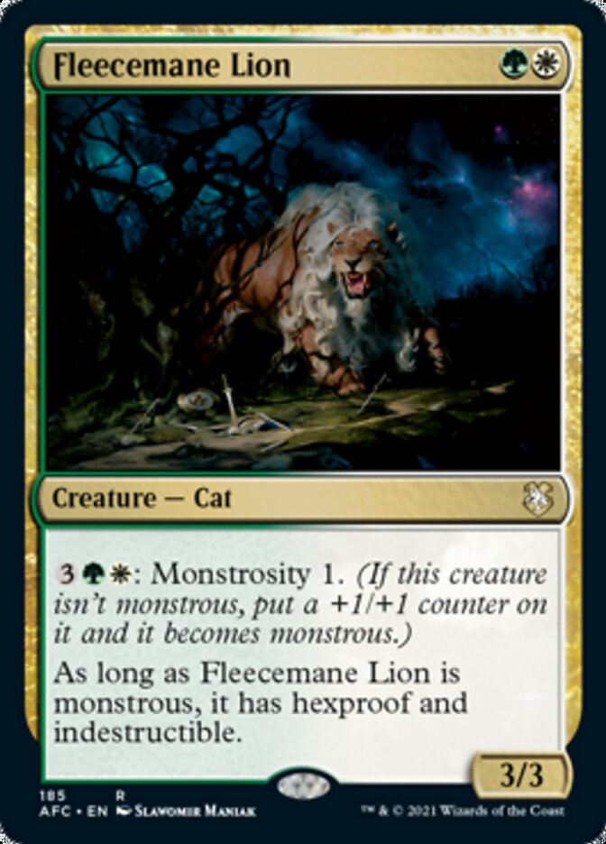 Fleecemane Lion [Dungeons & Dragons: Adventures in the Forgotten Realms Commander] | Card Merchant Takapuna