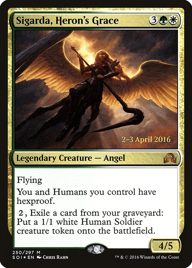 Sigarda, Heron's Grace [Shadows over Innistrad Prerelease Promos] | Card Merchant Takapuna
