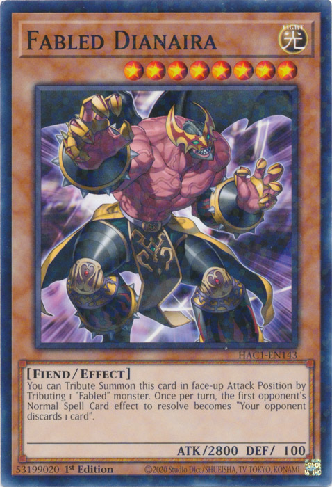 Fabled Dianaira (Duel Terminal) [HAC1-EN143] Common | Card Merchant Takapuna