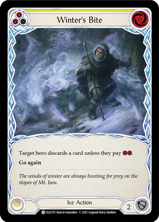 Winter's Bite (Yellow) [ELE170] (Tales of Aria)  1st Edition Normal | Card Merchant Takapuna