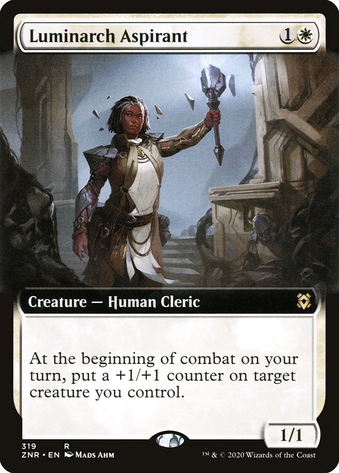 Luminarch Aspirant (Extended Art) [Zendikar Rising] | Card Merchant Takapuna